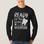 入れ歯+アドベンチャー+歯科医+歯科助手+ラボテック Tシャツ (正面)