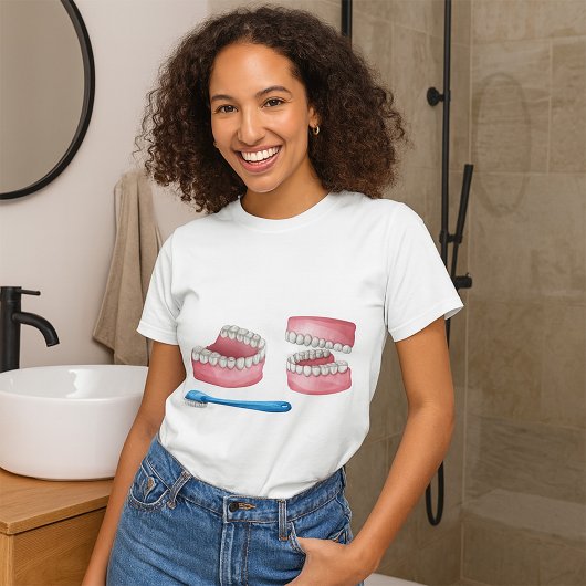 入れ歯 女性用Tシャツ Tシャツ