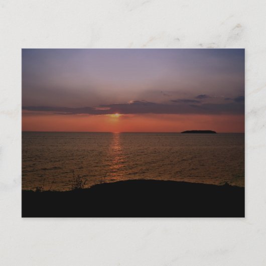 入れ込み湾の夕日 ポストカード (正面)