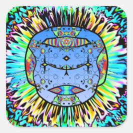 入カラフル墨スカルv0 スクエアシール