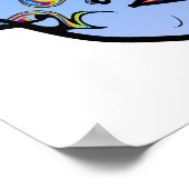 入カラフル墨スカルv0 ポスター (角)