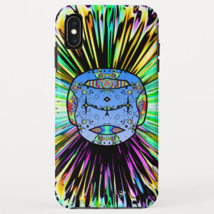 入カラフル墨スカルv0 iPhone XS maxケース