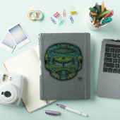 入カラフル墨スカルv4シール シール (iPadカバー)