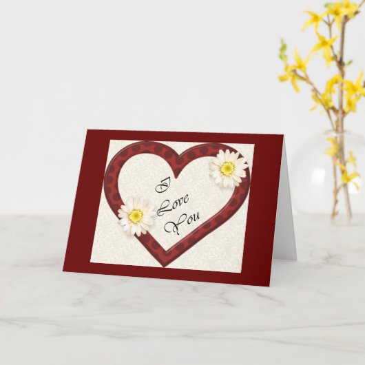 入力したハート カード (黄色い花)