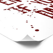 入力するもし勇気の血（ばちゃばちゃ）跳ねるハロウィンデコール フォトプリント            (角)