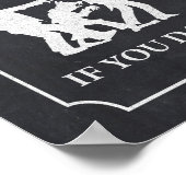 入力もしYou DareハローウィンパーティChalkboardサイン ポスター (角)