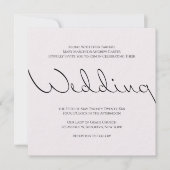 入力ミニマルおもしろいは未フォーマル結婚だ 招待状 (正面)