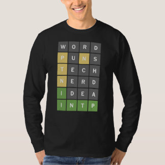 入力語パズル用の練り上げ語おたく Tシャツ