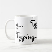 入力,黒の文字文字 コーヒーマグカップ (左)