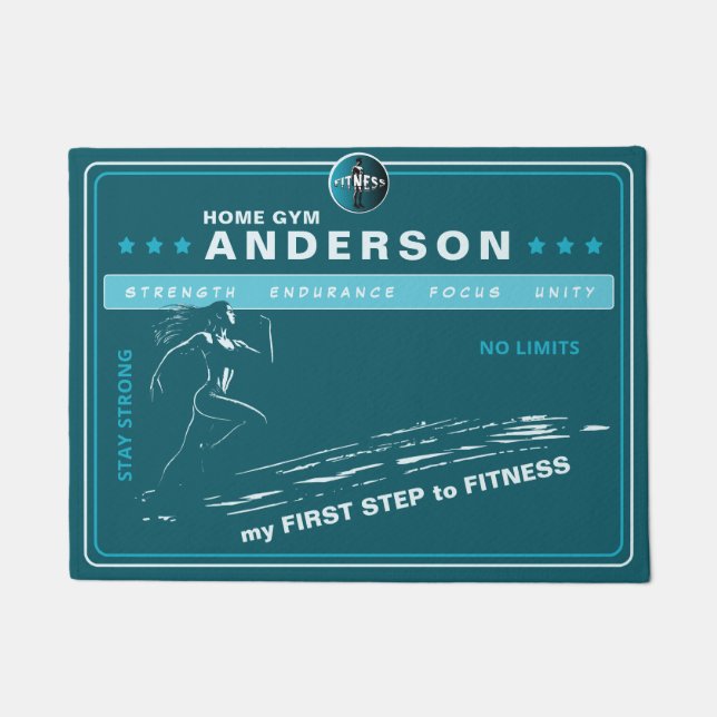 入口でインスピレーションを得るスタイルとエネルギー ドアマット (正面)