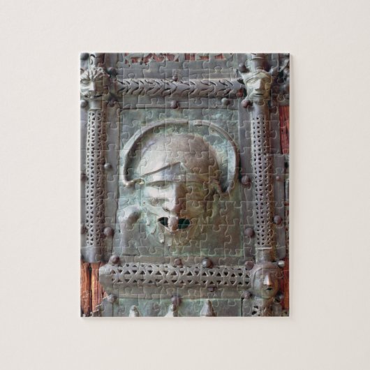 入口の左のドアからのガーゴイルのパネル、1 ジグソーパズル (縦)