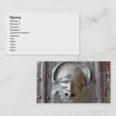 入口の左のドアからのガーゴイルのパネル、1 名刺 (正面/裏面)