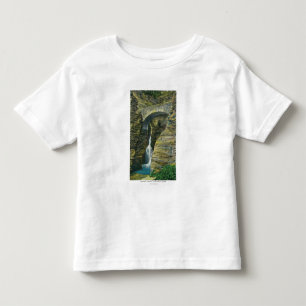 入口の滝および歩哨橋眺め トドラーTシャツ