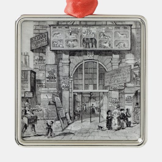 入口を示すエクセターの変更 メタルオーナメント (正面)