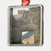 入口上のライオンのゲート メタルオーナメント (左)