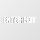 入口 出口 店舗 ビジネス ドア サイン ウィンドウ クリング ウィンドウサイン (シート)