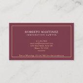 入国審査のバイリンガル英語スペインの 名刺 (正面)