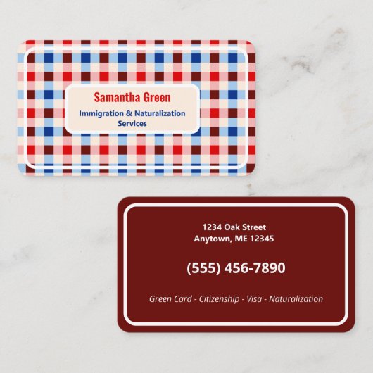 入国市民権 名刺 (正面/裏面)