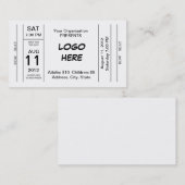 入場のチケット 名刺 (正面/裏面)