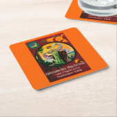 入場日広告、州のフェスティバル スクエアペーパーコースター (アングル)