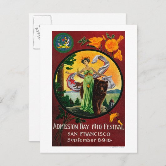入場日広告、州フェスティバル2 ポストカード (正面/裏面)