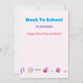 入学おめでとう！先生からのメッセージです 招待状 (裏面)