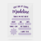 入学カスタム初日を迎える アクリルサイン (正面)