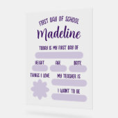 入学カスタム初日を迎える アクリルサイン (傾斜)