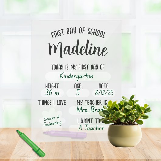 入学カスタム初日を迎える アクリルサイン