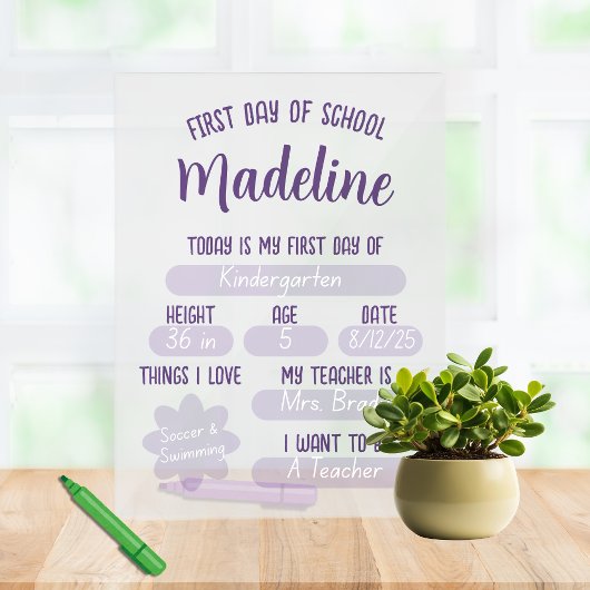 入学カスタム初日を迎える アクリルサイン