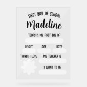 入学カスタム初日を迎える アクリルサイン (正面)