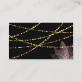 入学チケット結婚の金ゴールドブラックバラフローラ 名刺 (裏面)