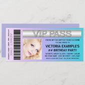 入学チケット誕生会 招待状 (正面/裏面)