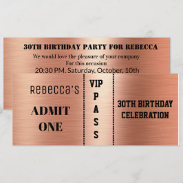 入学チケット誕生日パーティーブラックバラ金ゴールド 招待状