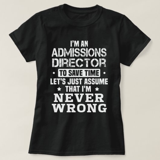 入学担当者 Tシャツ (デザイン正面)