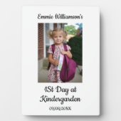 入学日 学校の写真 現代のスクリプト 子供の写真 フォトプラーク (正面)
