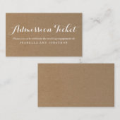 入学素朴チケットエンクロージャカード エンクロージャーカード (正面/裏面)