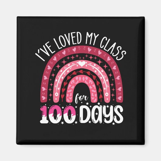 入学100日おめでとうクラスメイト大好き マグネット (正面)