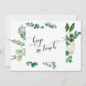 入念な台本ホームスイートホームユーカリプタス付き 案内状 (裏面)