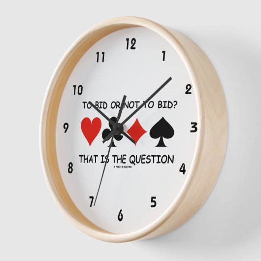 入札か入札か質問か？ブリッジ 壁時計 (傾斜)