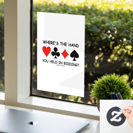 入札に付けた手はどこかブリッジユーモア ウィンドウサイン (オフィス)