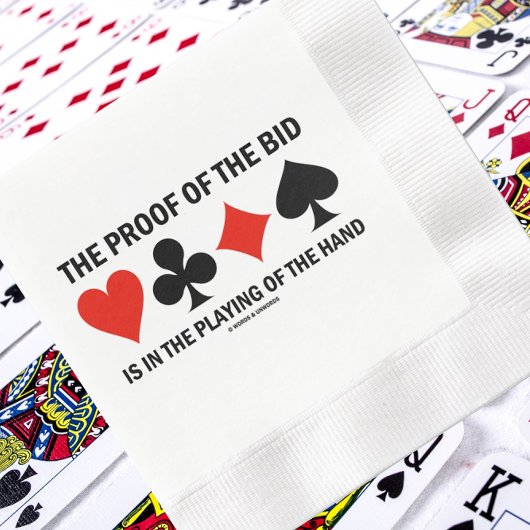 入札の証拠は手遊橋のユーモアだ スタンダードカクテルナプキン
