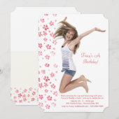 入札花びらフォト招待状 招待状 (正面/裏面)