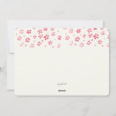 入札花びら写真の誕生のお知らせ シーズンカード (裏面)