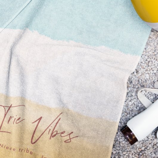 入江ビベス |グラデーションビーチサンアンドサンドモノグラム ビーチタオル