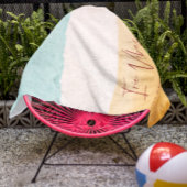 入江ビベス |グラデーションビーチサンアンドサンドモノグラム ビーチタオル