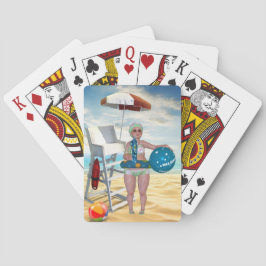 入浴おもしろい美しいビーチトランプ トランプ