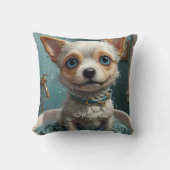 入浴する動物おもしろい クッション (正面)