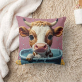 入浴する動物おもしろい クッション (ブランケット)