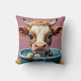 入浴する動物おもしろい クッション